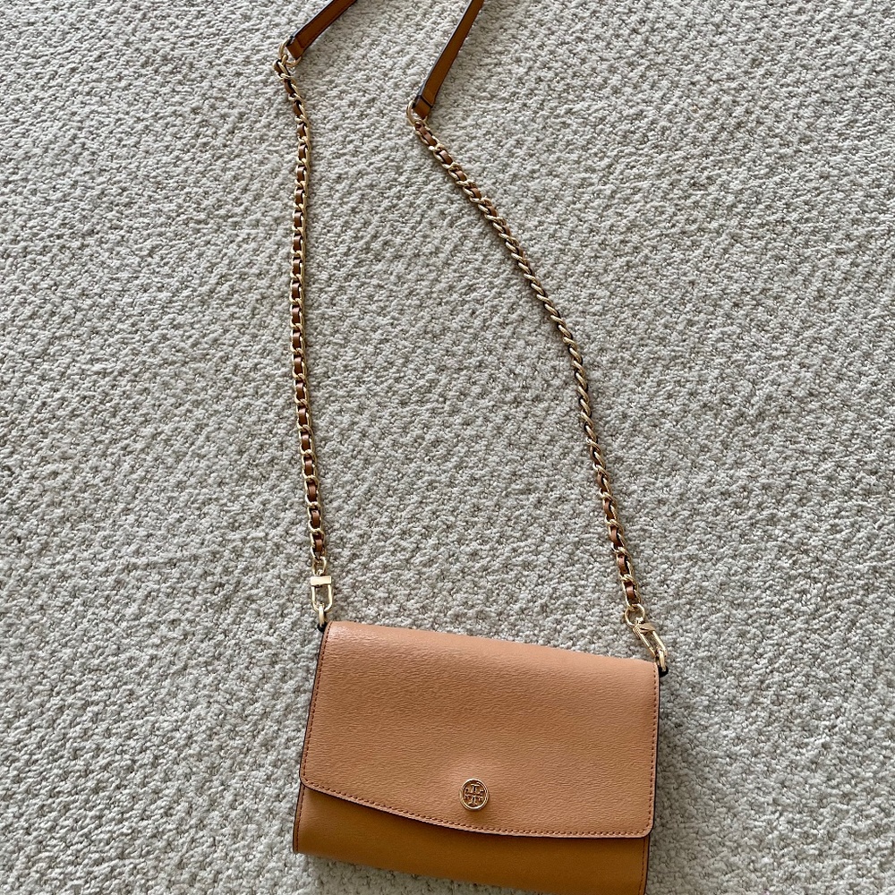 Small Camel Tory Burch Shoulder Bag